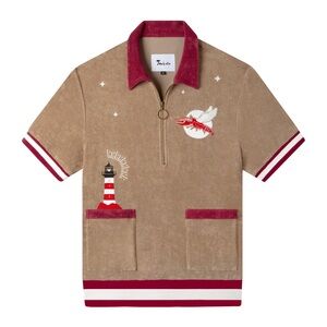 TOMBOLO tan 'Shell or High Water' Cabana polo